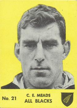 1968 Playtime Rugby Gum Famous Rugby Players - Yellow #21 Colin Meads Front